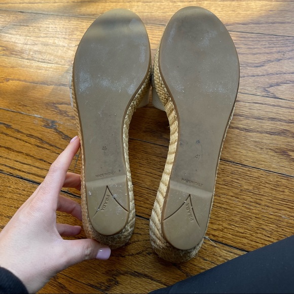 Prada white platform wedge heel sandals 41 - Picture 5 of 5